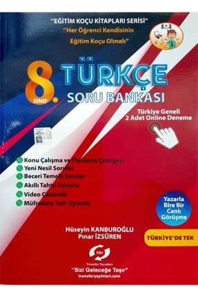 8.sınıf Türkçe Soru Bankası Türkiyede Tek (yazarla Birebir Görüşme)