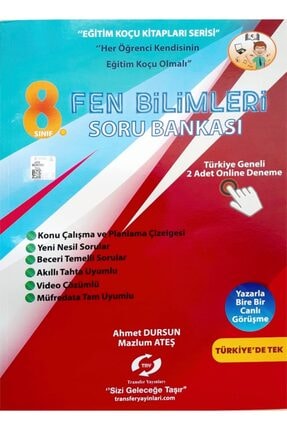 8.sınıf Fen Bilgisi Soru Bankası Türkiyede Tek (yazarla Birebir Görüşme)